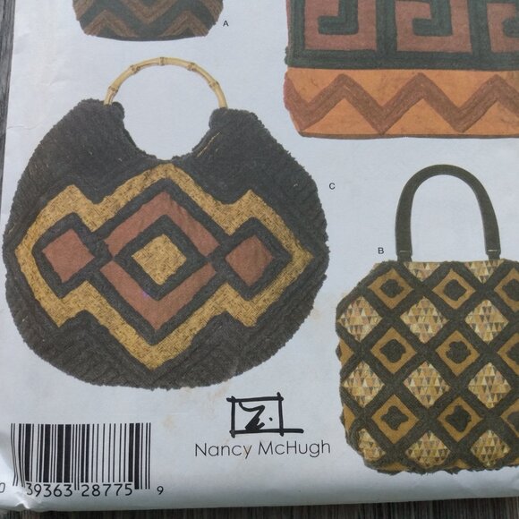 Handbag Sewing Pattern Chenille Purse Shoulder Bag Simplicity 4757 UNCUT - Picture 4 of 10